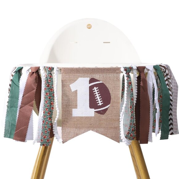 Baby Football Theme First Birthday Highchair Banner Decorations (SKU: 117MI) - Picture 9 of 9